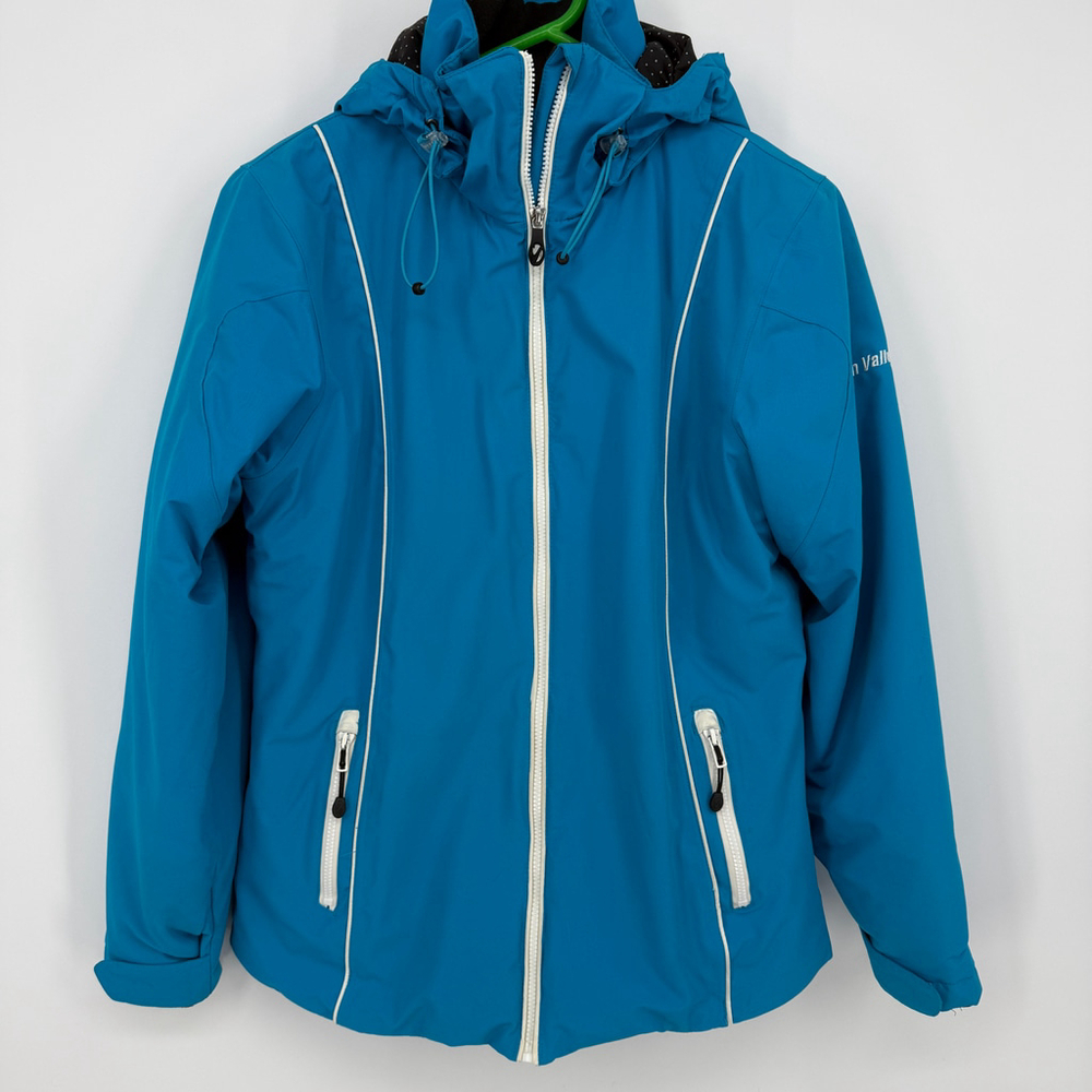 Sun Valley Ski Jacket Blue & White Women size L